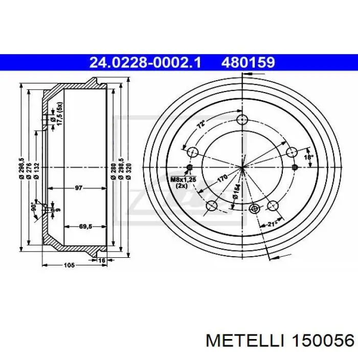 Граната колісна Metelli 150056 ціна, від 26.27 USD