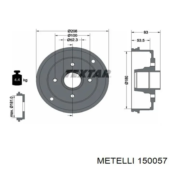 Купити 150057 Metelli Шарнір приводу зовнішній