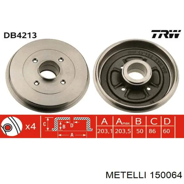 ШРУС зовнішній передній, правий 150064 Metelli