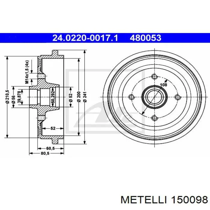 Купити 150098 Metelli Шарнір приводу зовнішній