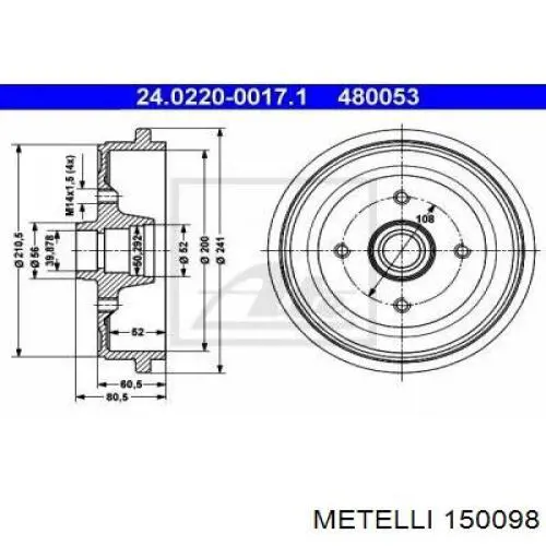 Граната колісна Metelli 150098 ціна, від 39.19 USD
