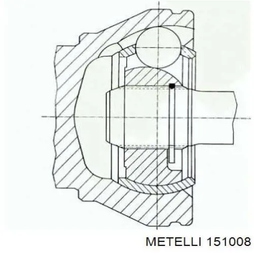 ШРУС зовнішній передній 151008 Metelli