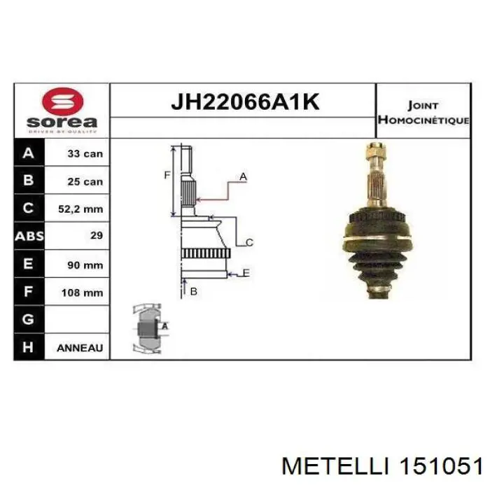 Граната колісна Metelli 151051 ціна, від 27.93 USD