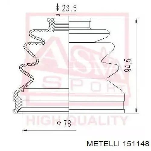 Граната колісна Metelli 151148 ціна, від 27.42 USD
