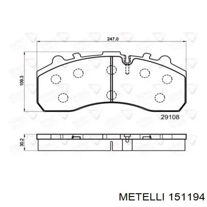 ШРУС зовнішній передній 151194 Metelli