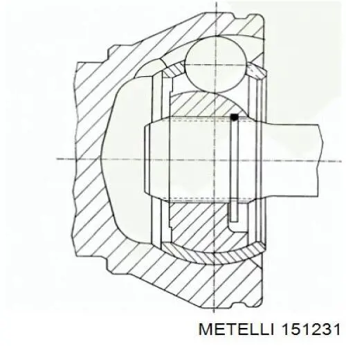 ШРУС зовнішній передній 151231 Metelli