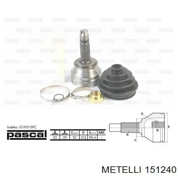 Граната колісна Metelli 151240 ціна, від 27.28 USD