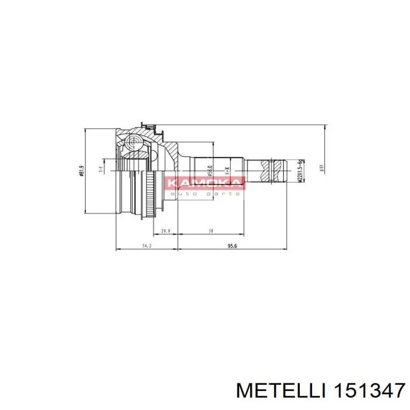 ШРУС зовнішній Metelli 151347