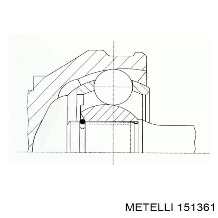 Купити 151361 Metelli Шарнір приводу зовнішній