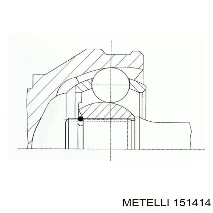 Купити 151414 Metelli Шарнір приводу зовнішній