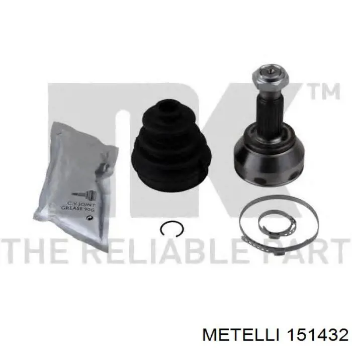 ШРУС зовнішній передній 151432 Metelli