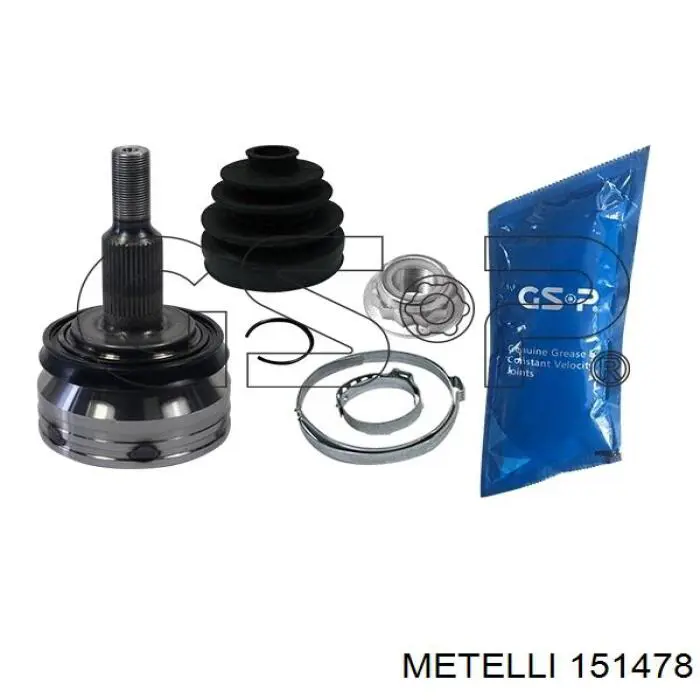 ШРУС зовнішній передній 151478 Metelli