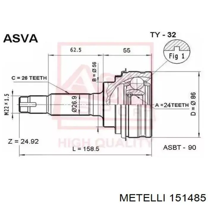 151485 Metelli Граната зовнішня