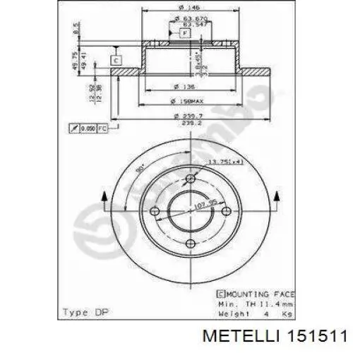 ШРУС зовнішній Metelli 151511