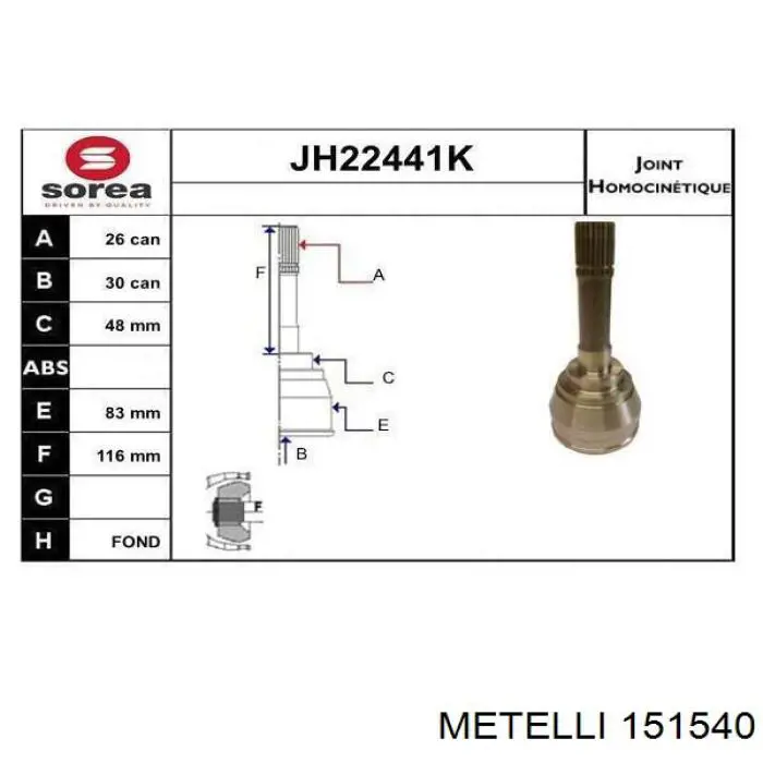Граната колісна Metelli 151540 ціна, від 30.18 USD