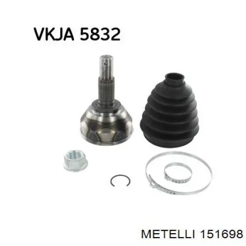Купити 151698 Metelli Шарнір приводу зовнішній