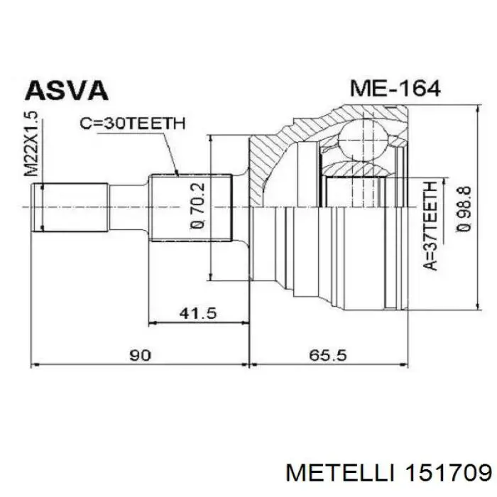 302015100187 Magneti Marelli Граната зовнішня