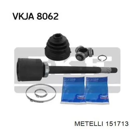 Купити 151713 Metelli Шарнір приводу зовнішній