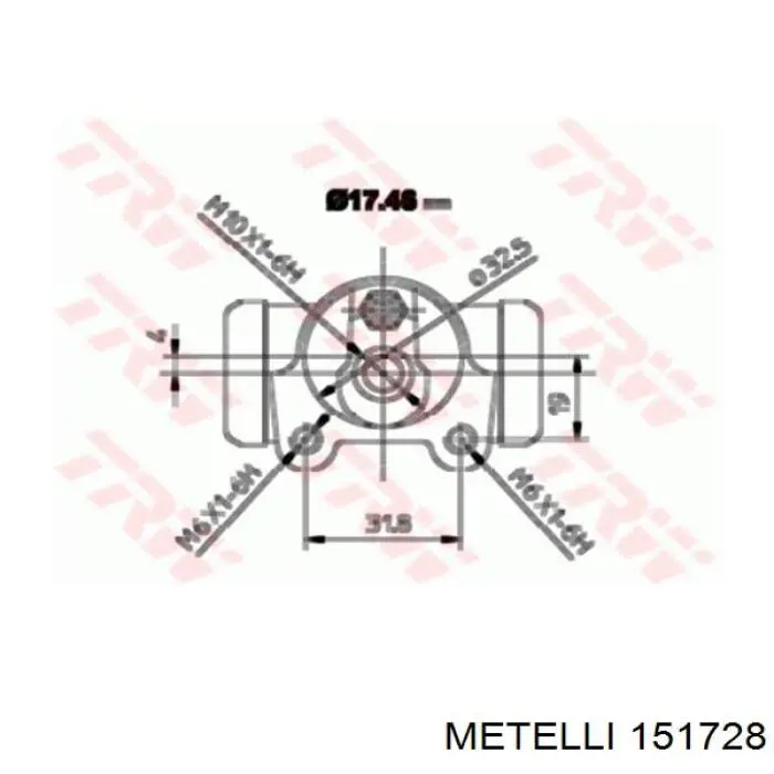 Купити 151728 Metelli Шарнір приводу зовнішній