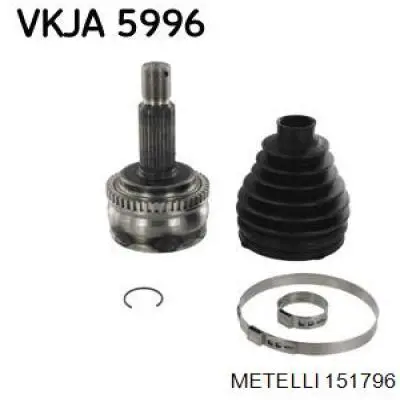 Купити 151796 Metelli Шарнір приводу зовнішній