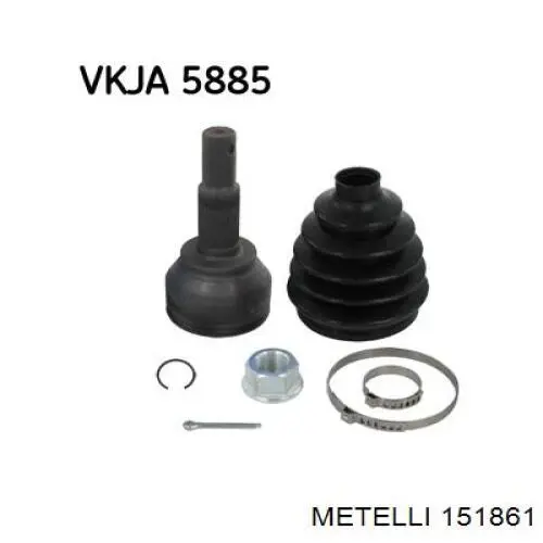 Купити 151861 Metelli Шарнір приводу зовнішній