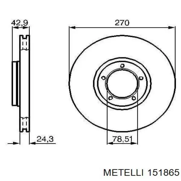 ШРУС зовнішній передній 151865 Metelli