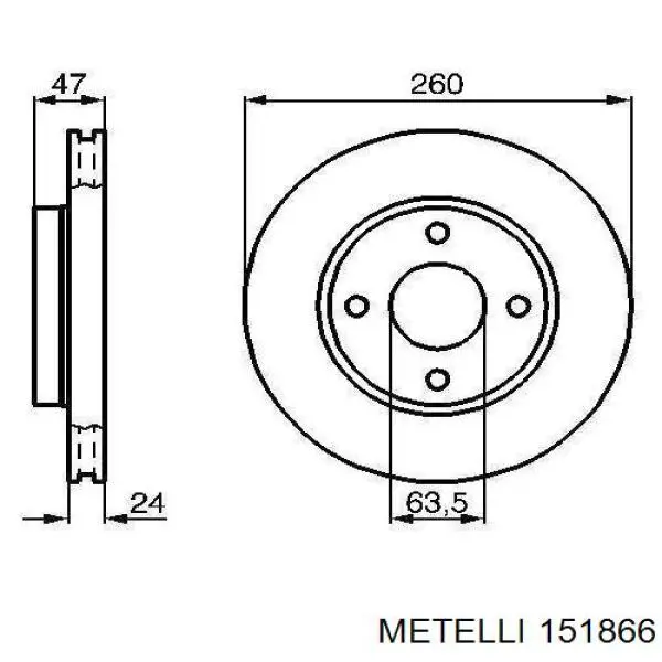 Купити 151866 Metelli Шарнір приводу зовнішній