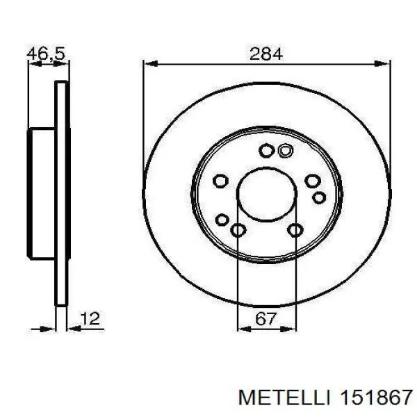 Ліва піввісь 151867 Metelli