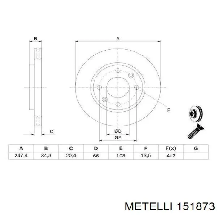 ШРУС зовнішній Metelli 151873