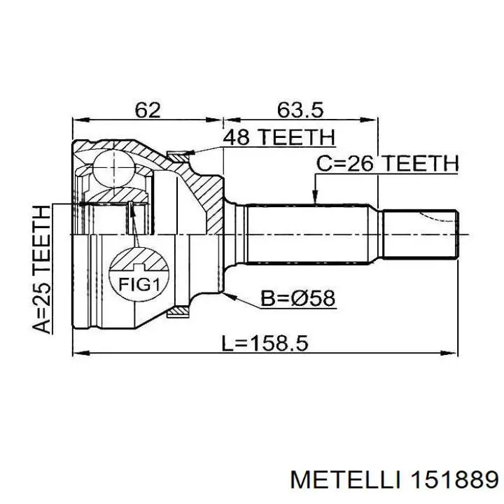 Граната колісна Metelli 151889 ціна, від 32.34 USD
