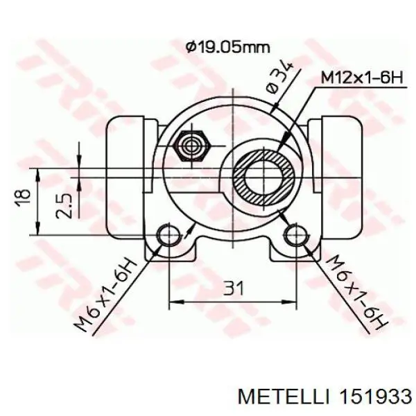 Граната колісна Metelli 151933 ціна, від 25.34 USD