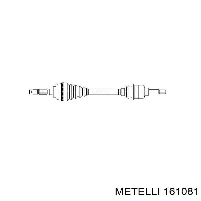 161081 Metelli пильник шруса зовнішній, передній піввісі