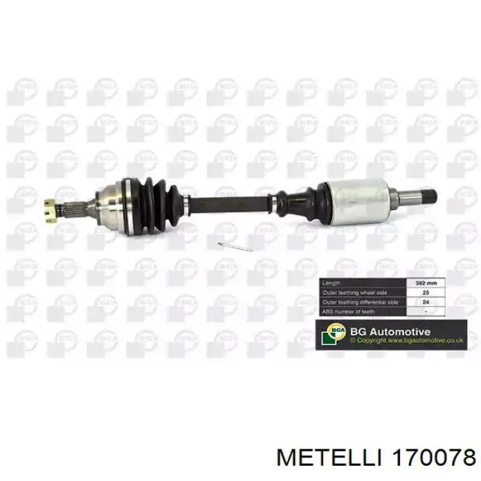 Привід передній лівий Metelli 170078 ціна, від 74.00 USD