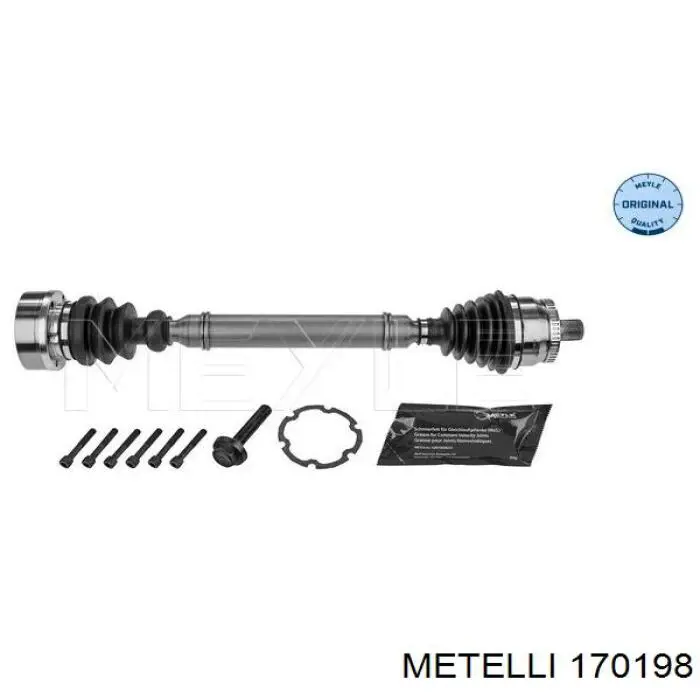 Піввісь (привід) передня, права 170198 Metelli