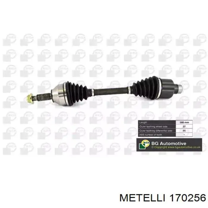 Піввісь передня, права Metelli 170256 ціна, від 117.32 USD