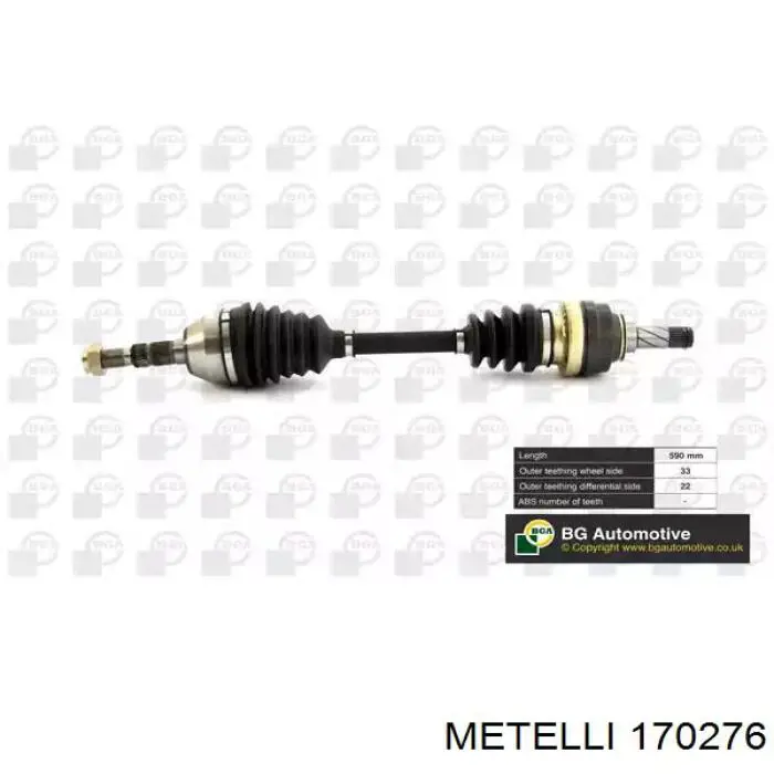 Піввісь передня, права Metelli 170276 ціна, від 84.49 USD