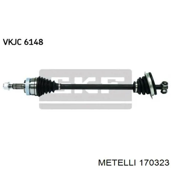 Піввісь (привід) передня, ліва 170323 Metelli