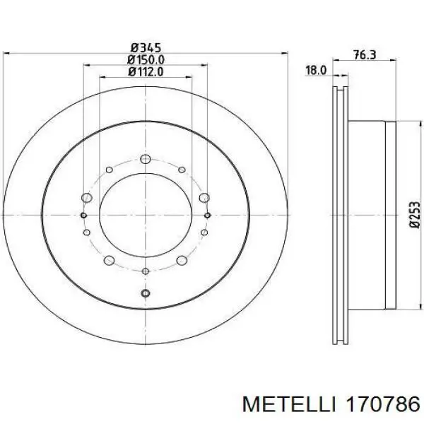 Купити 170786 Metelli Ліва піввісь