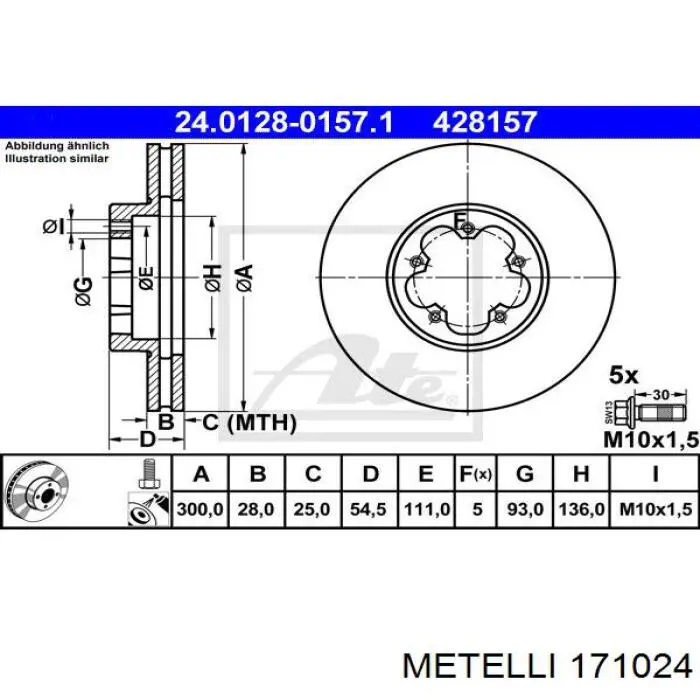 Піввісь права 171024 Metelli