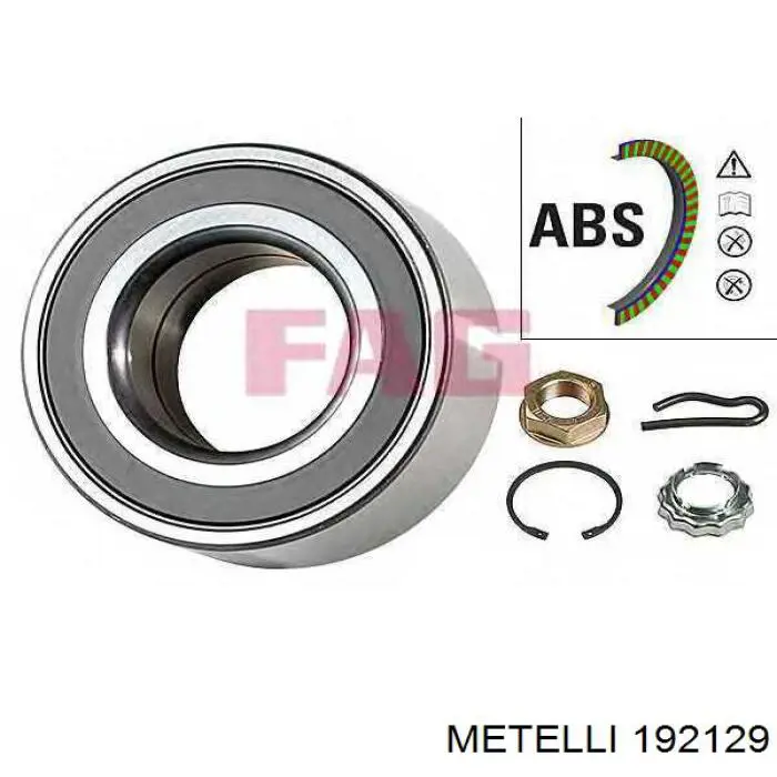 Комплект підшипник маточини передньої Metelli 192129 ціна, від 17.65 USD