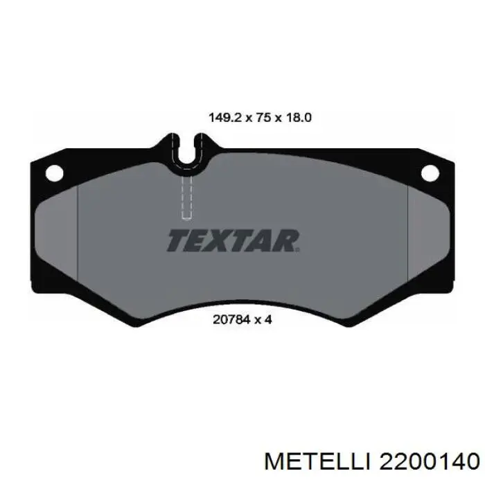 Гальмівні колодки Metelli 2200140 ціна, від 20.52 USD