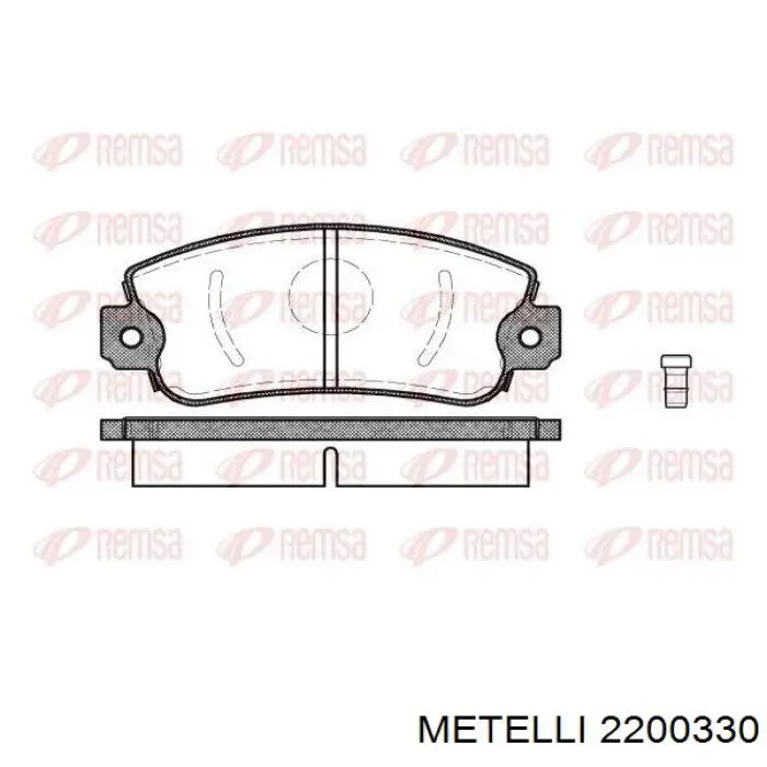 Передні тормозні колодки 2200330 Metelli