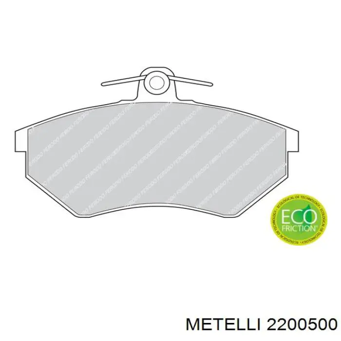 Передні тормозні колодки 2200500 Metelli