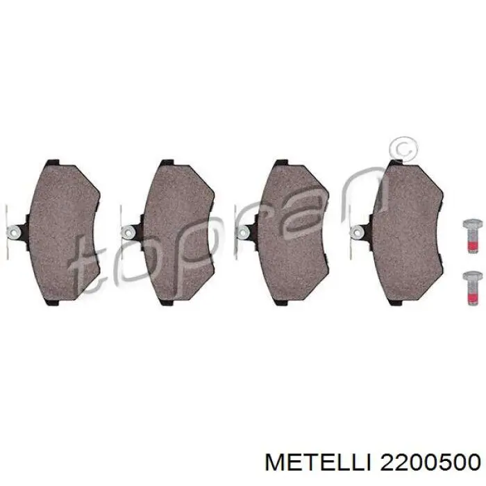 Гальмівні колодки Metelli 2200500 ціна, від 17.52 USD