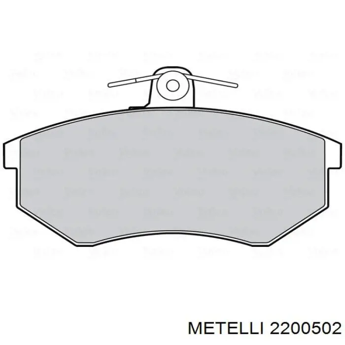 Купити 2200502 Metelli Колодки гальмівні передні, дискові