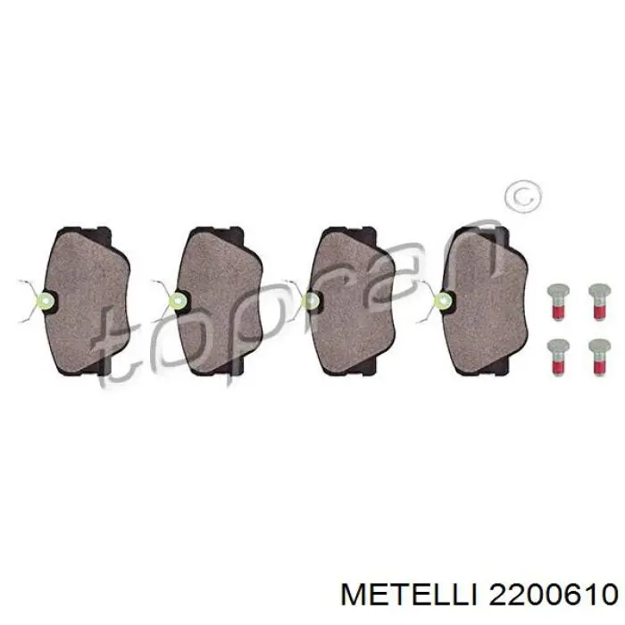 Тормозні колодки Metelli 2200610