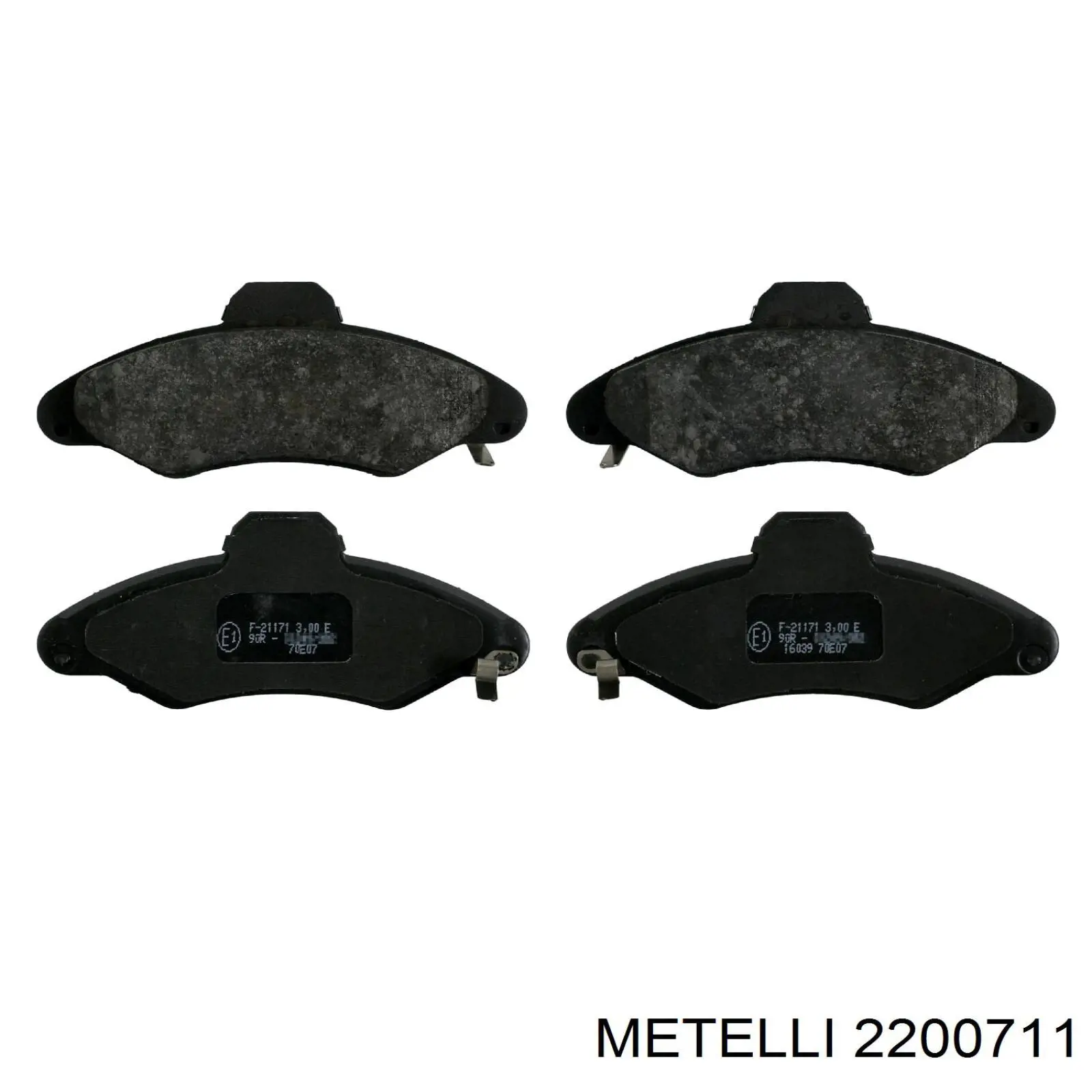 Колодки гальмівні передні, дискові 2200711 Metelli