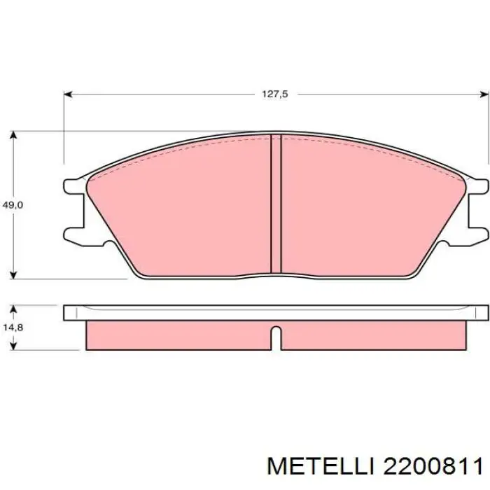 Тормозні колодки Metelli 2200811