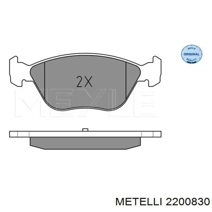 Передні тормозні колодки 2200830 Metelli