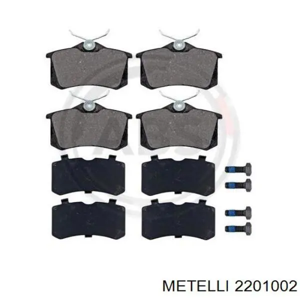 2201002 Metelli Колодки гальмівні задні, дискові